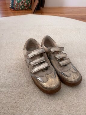 Dolce Vita Metallic Gold Velcro Sneakers